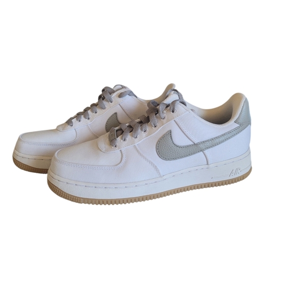 Nike Air Force 1 Light Bone White Canvas Sneaker, Size 9 DZ3637-900 - Picture 6 of 16